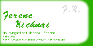 ferenc michnai business card